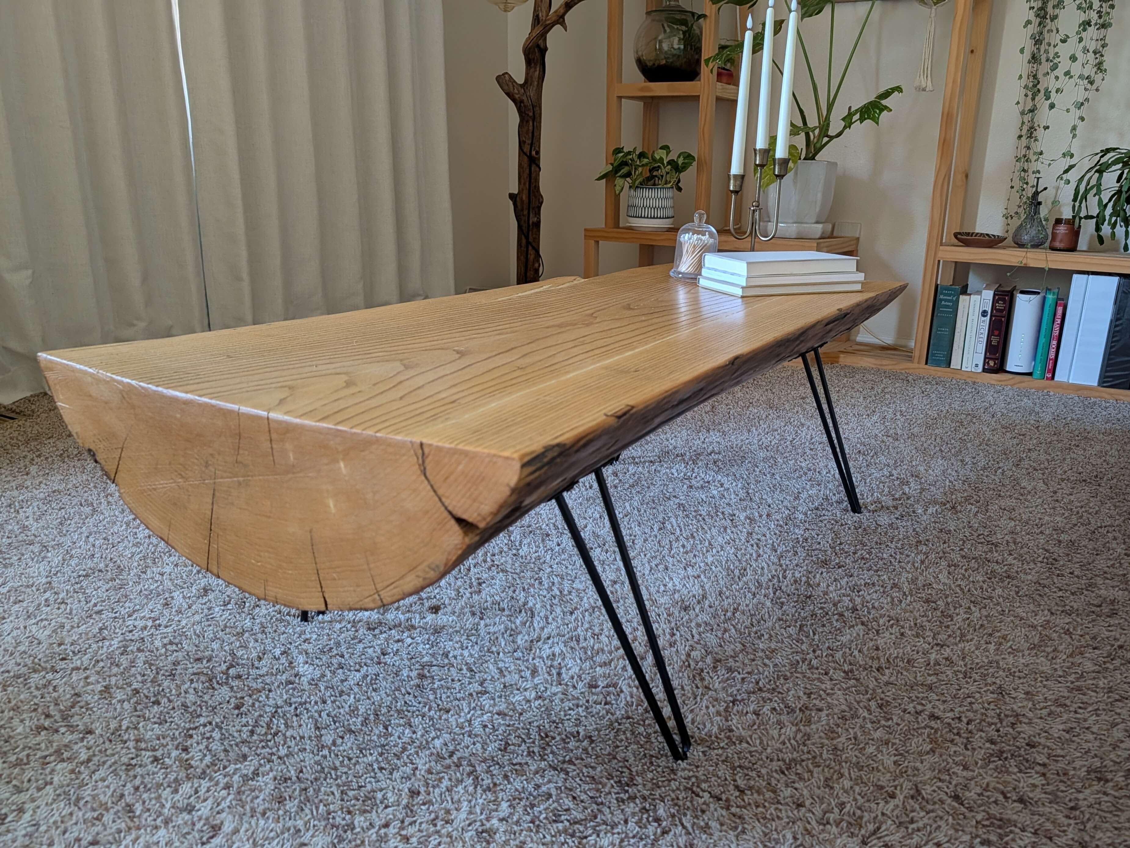 Custom solid wood coffee table
