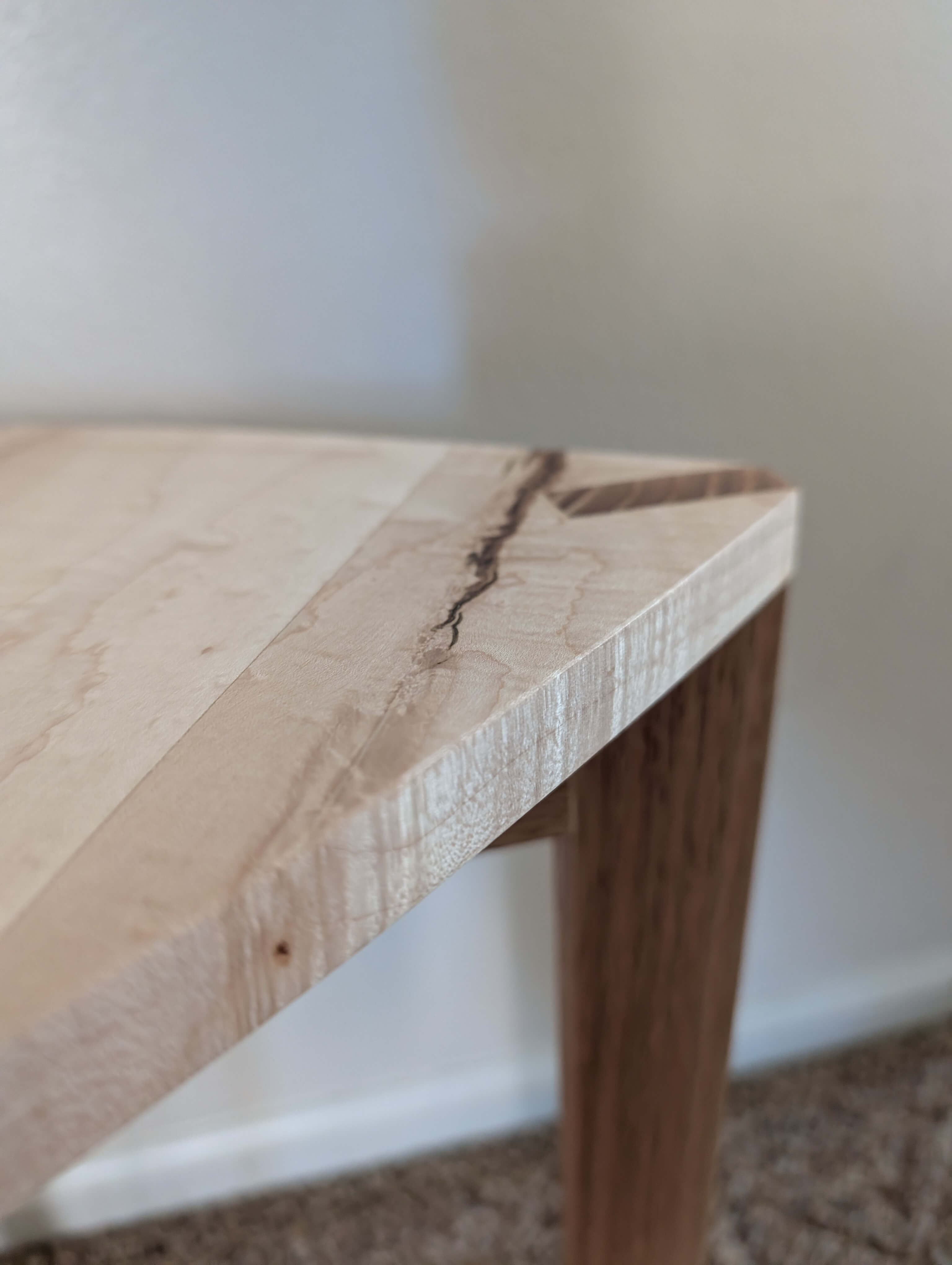 Custom woodworking side table
