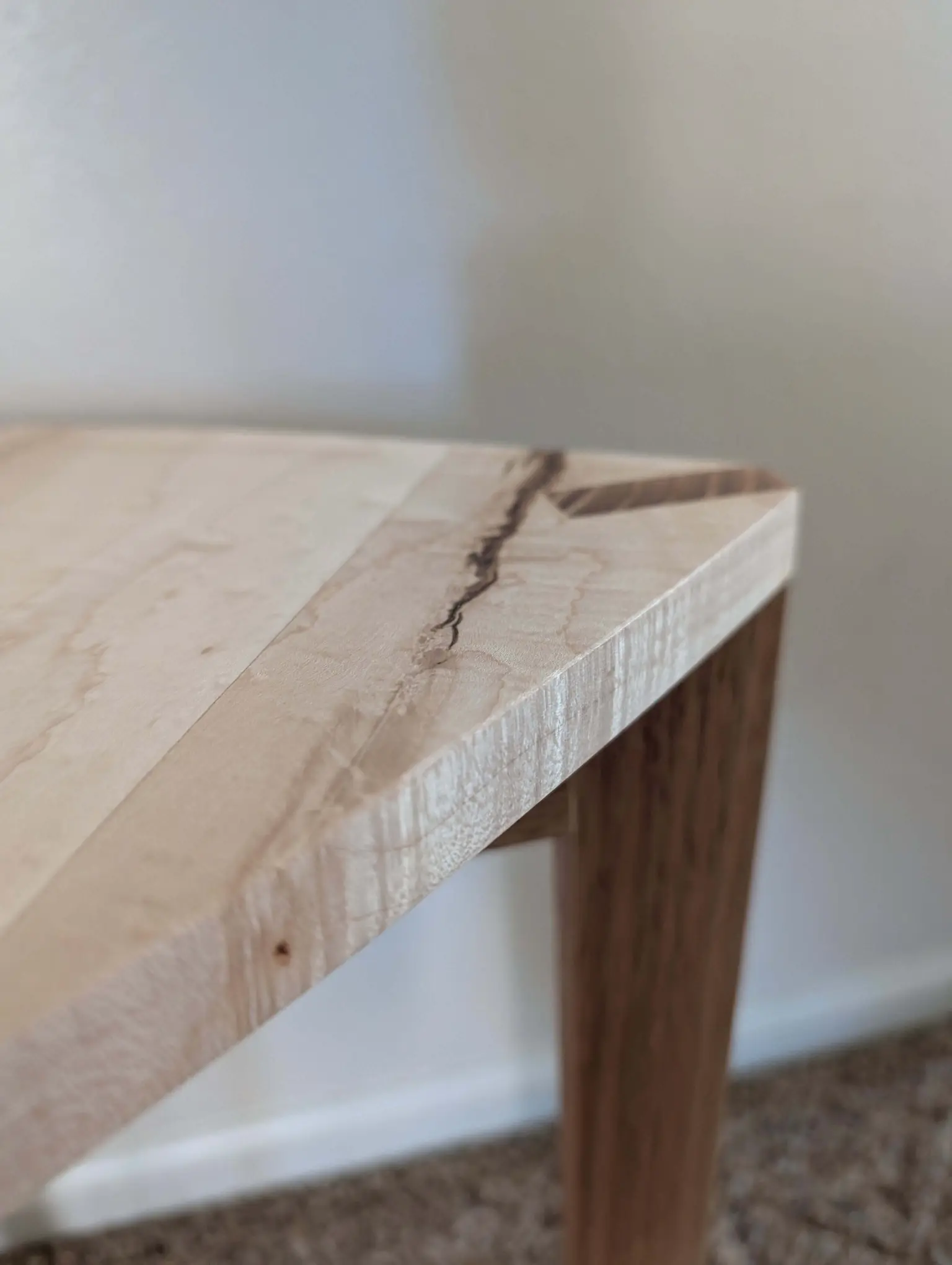 Custom woodworking side table