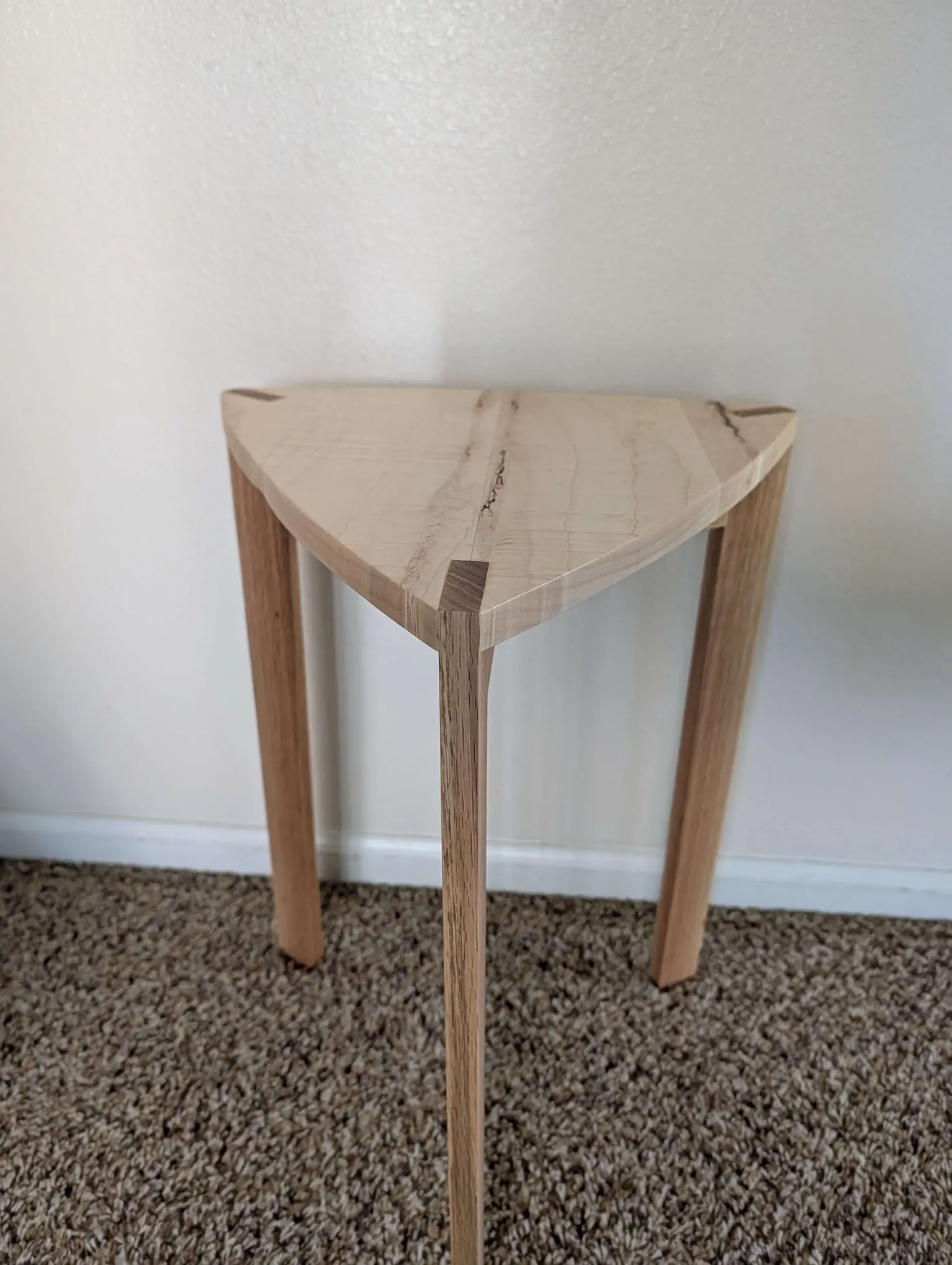 Modern custom wood side table