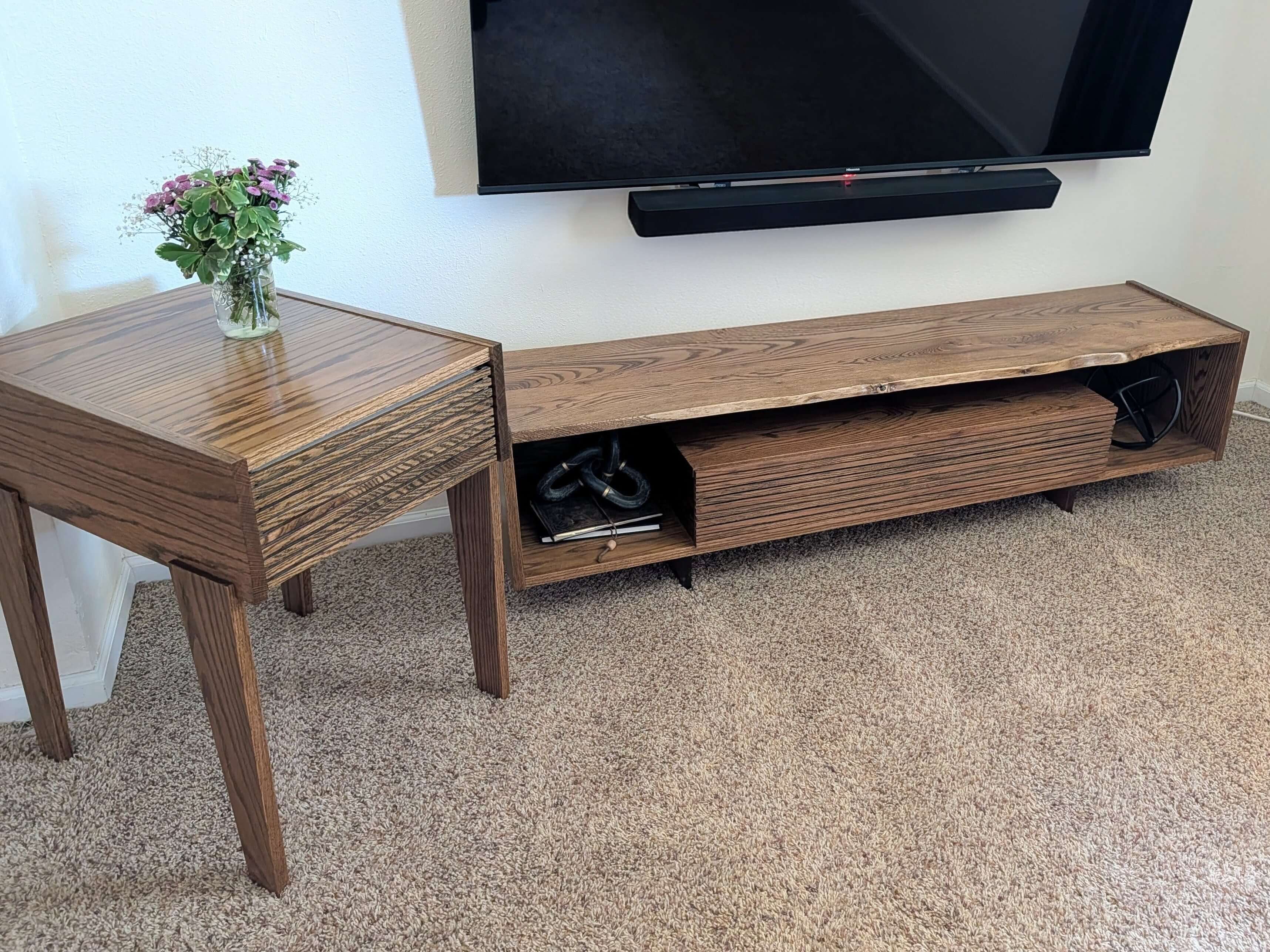 Custom handcrafted living room furniture set