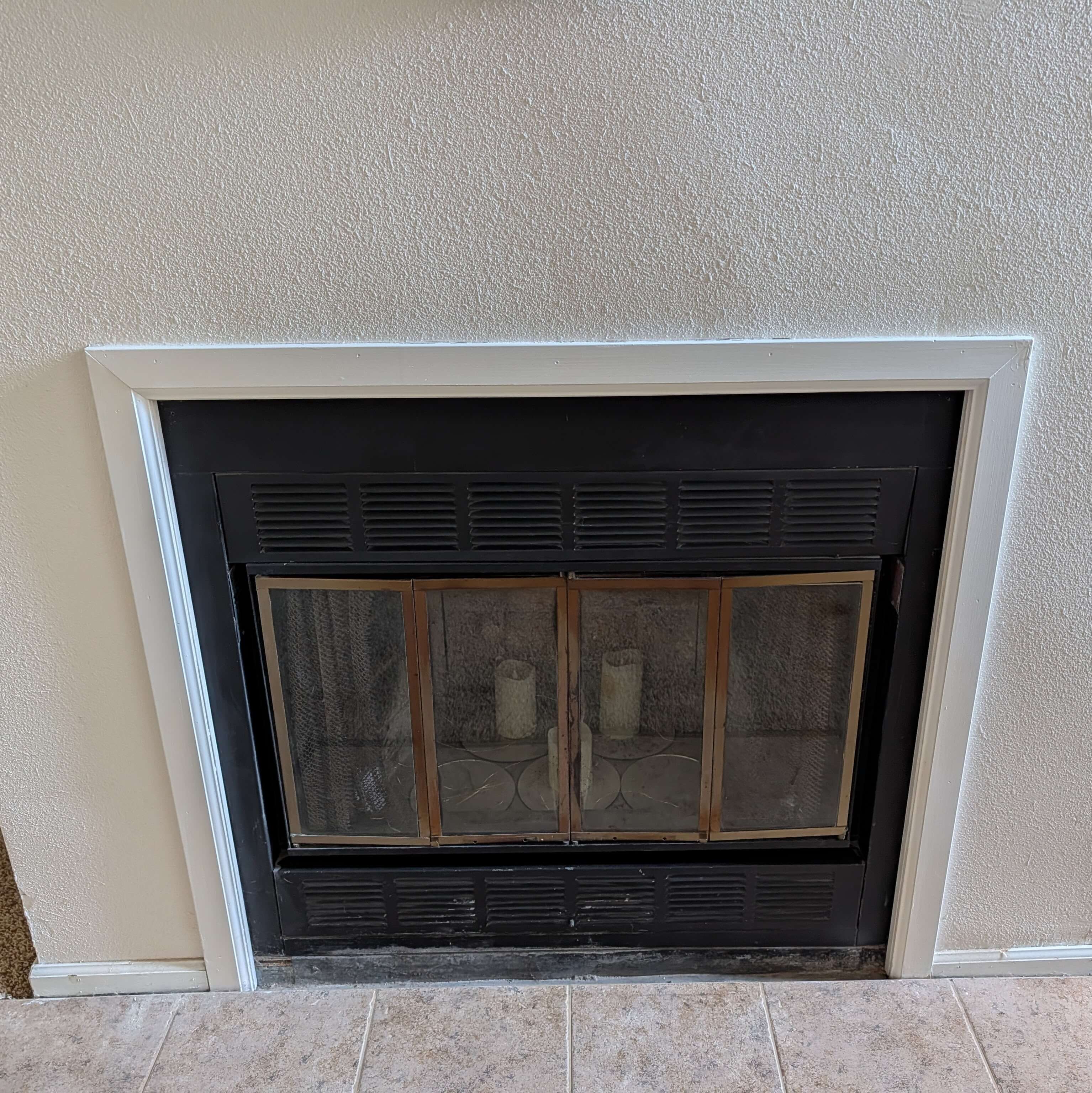 Upgraded custom wood mantel installation