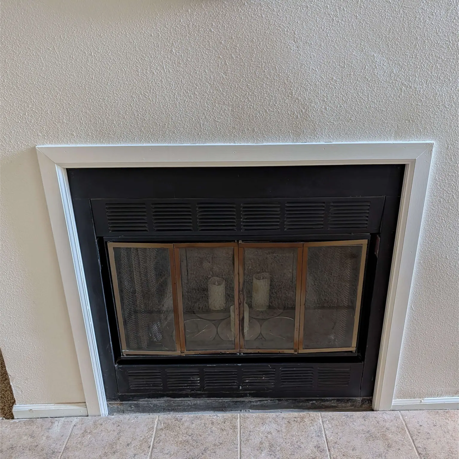 Upgraded custom wood mantel installation