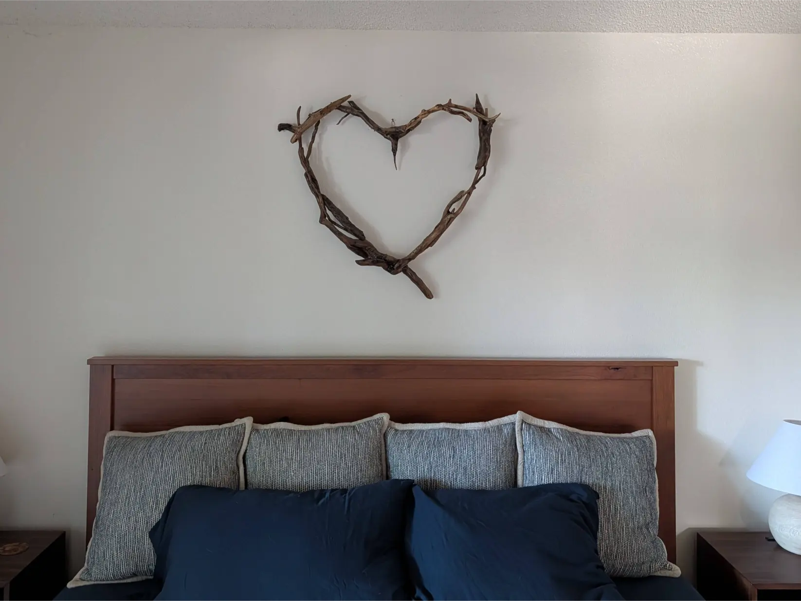 Custom driftwood heart art piece