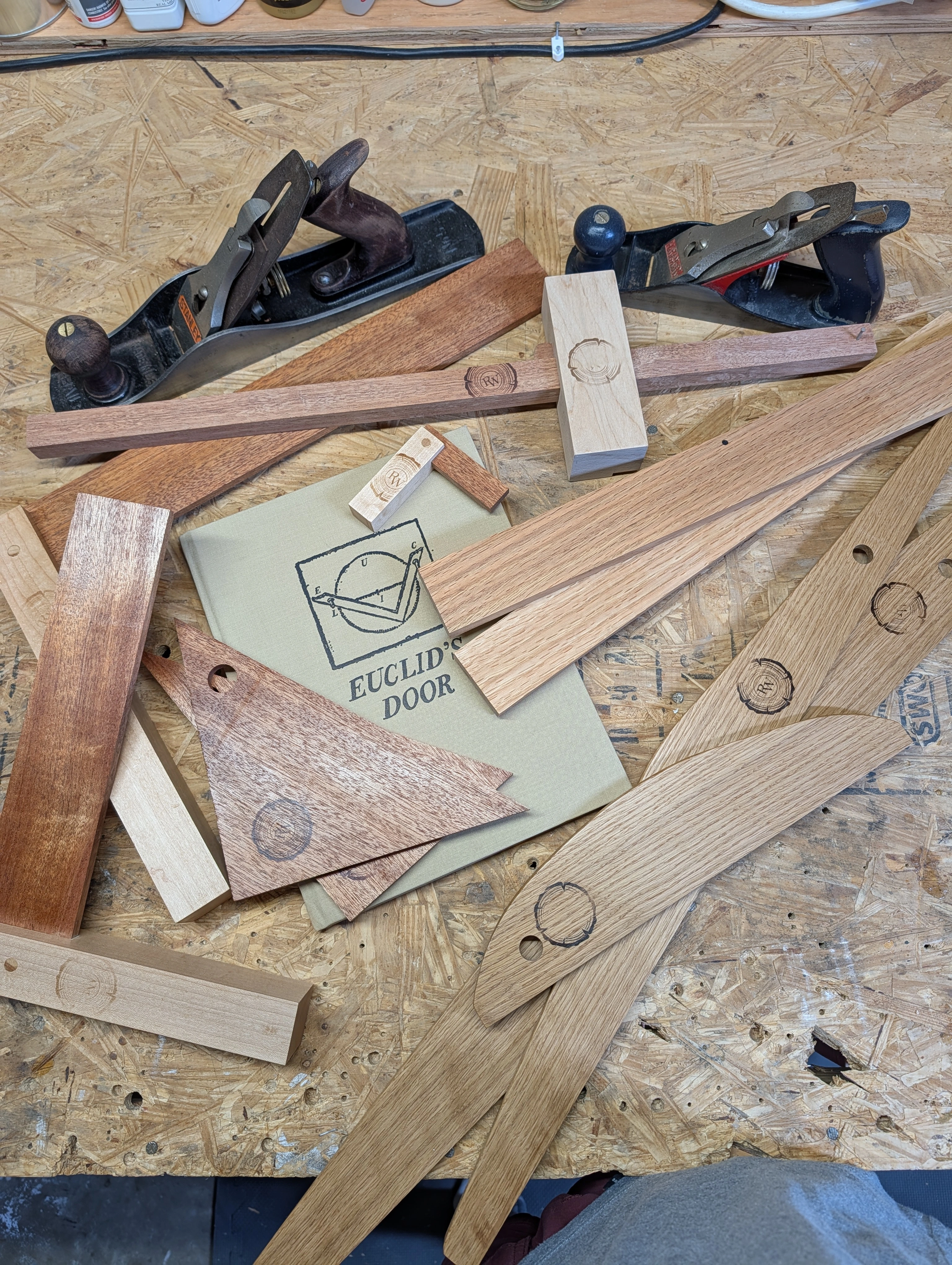 Handmade traditional wooden layout tools for precision woodworking