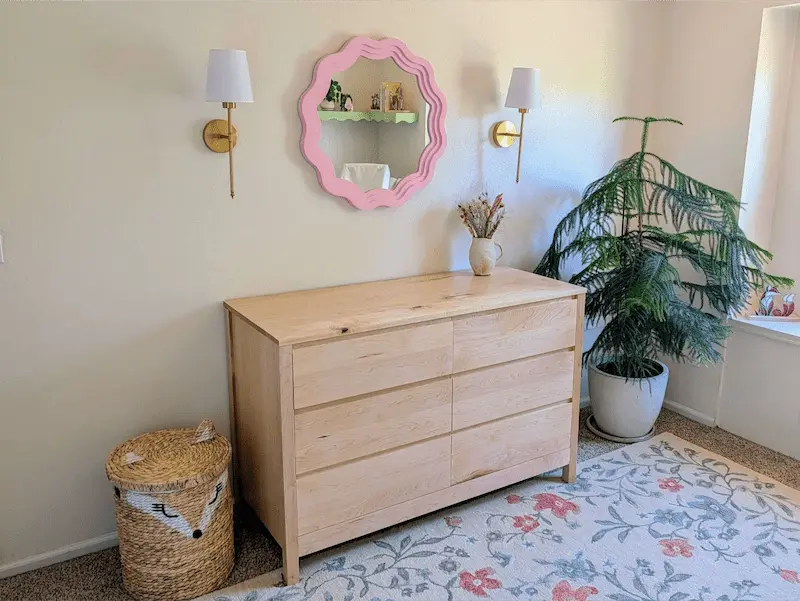 Custom handcrafted hard maple dresser finished with natural tung oil