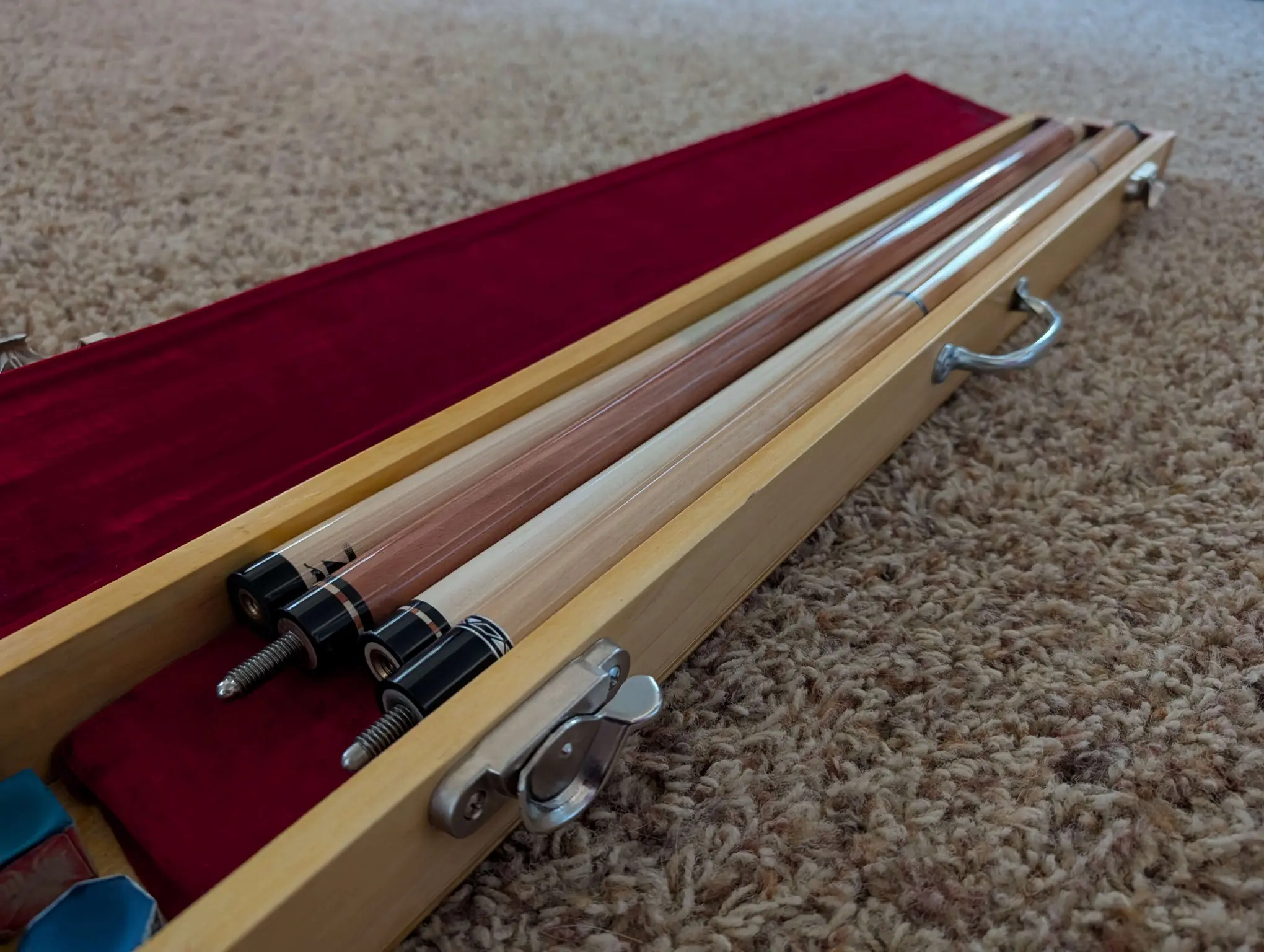 Handcrafted billiards carry case
