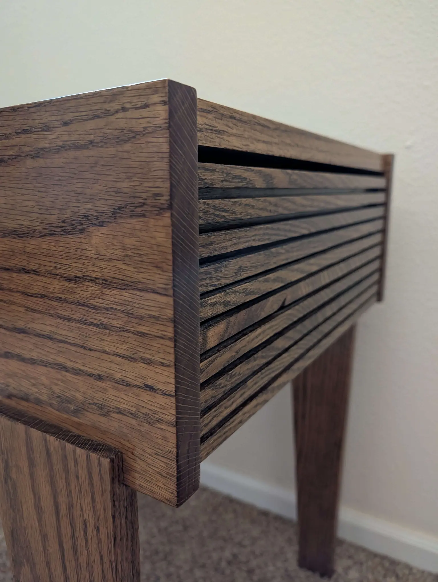 Modern custom wood side table